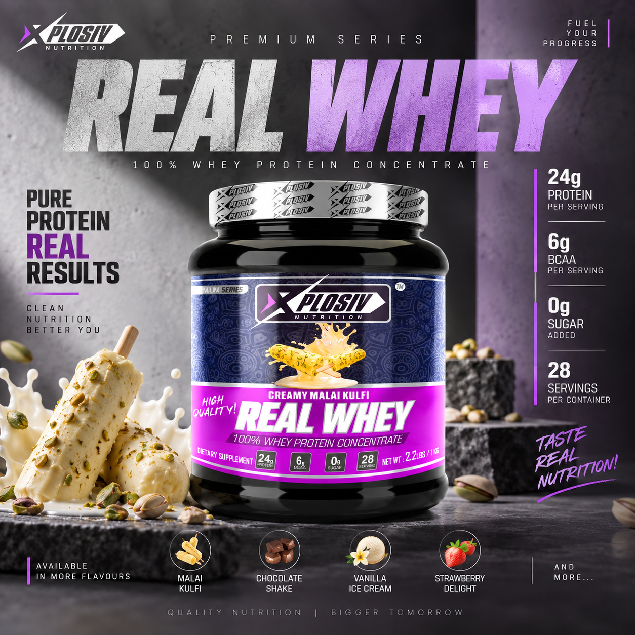 xplosiv nutrition real whey protein 2.2lbs / 1kg xplosiv nutrition real whey protein 2.2lbs / 1kg