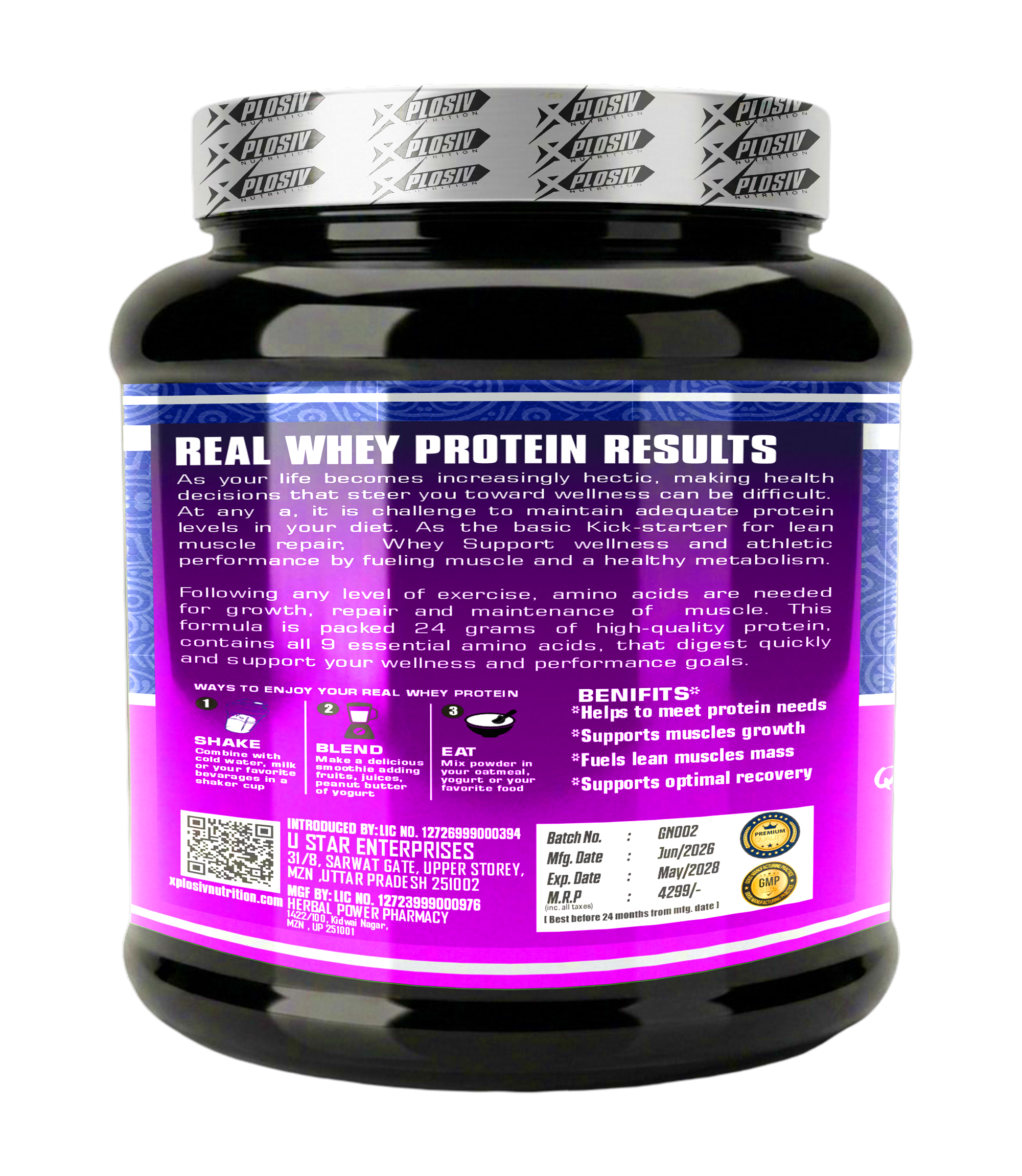 xplosiv nutrition real whey protein 2.2lbs / 1kg xplosiv nutrition real whey protein 2.2lbs / 1kg